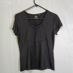Nivo Womens Golf T-Shirt Black Short Sleeve V-Neck Size Small